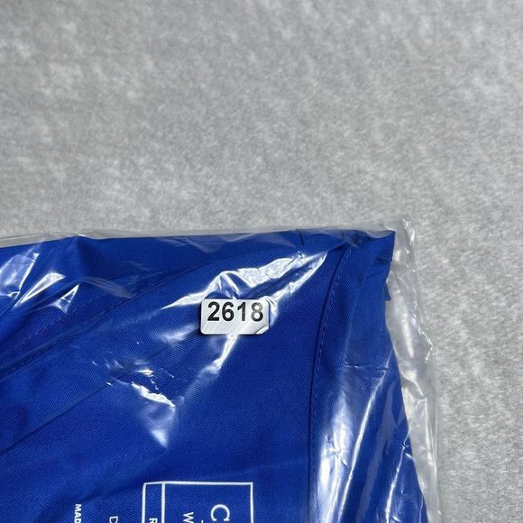 Cherokee Top Womens Size Medium Blue V-Neck Scrub Short Sleeve Polyester Blend - Picture 11 of 11